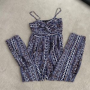 Forever21 printed jumpsuit